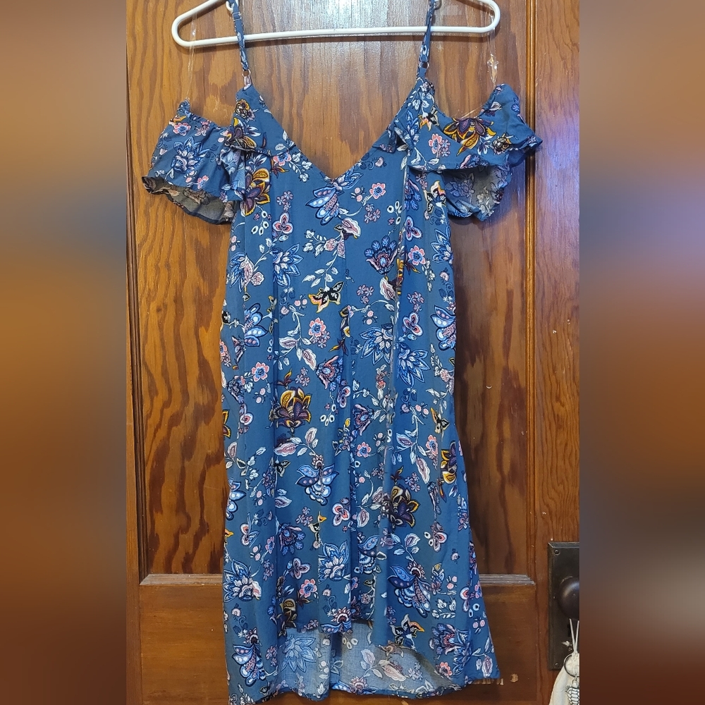 Mid length blue dress